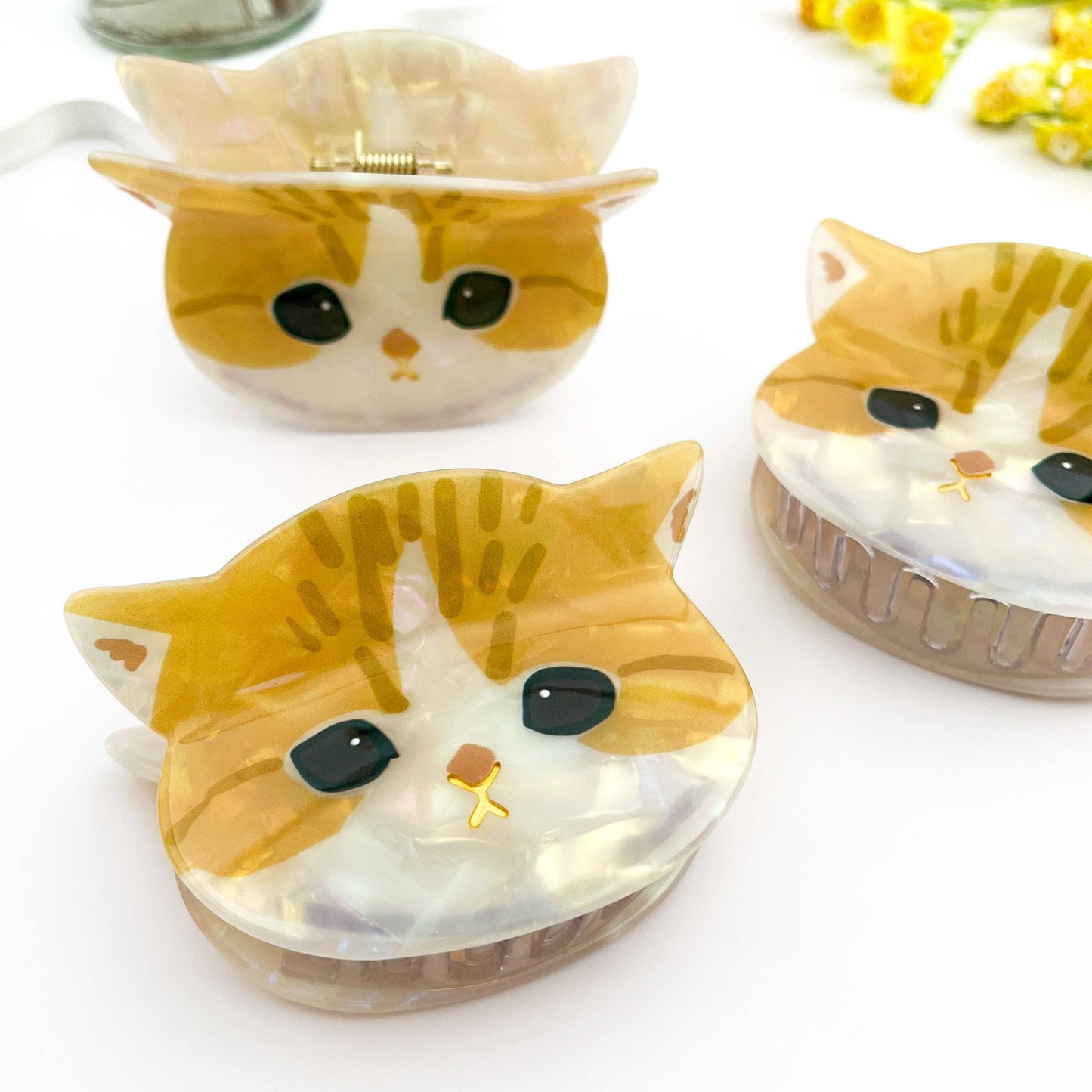 Adorable 3D Cat Acetate Hair Claw Clip – Cute & Quirky Style