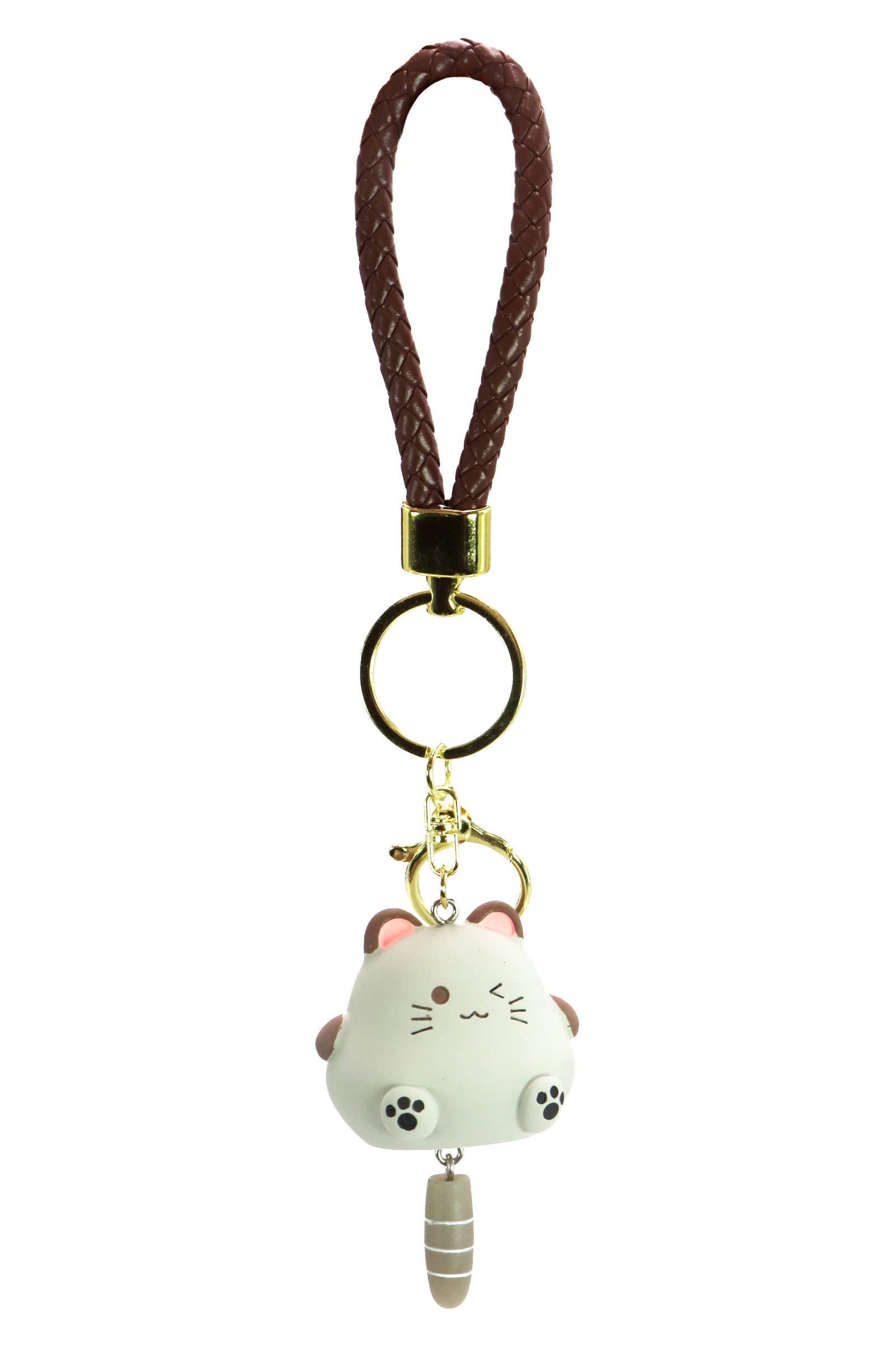 Chubby Kitty Cat Matte Key Rings