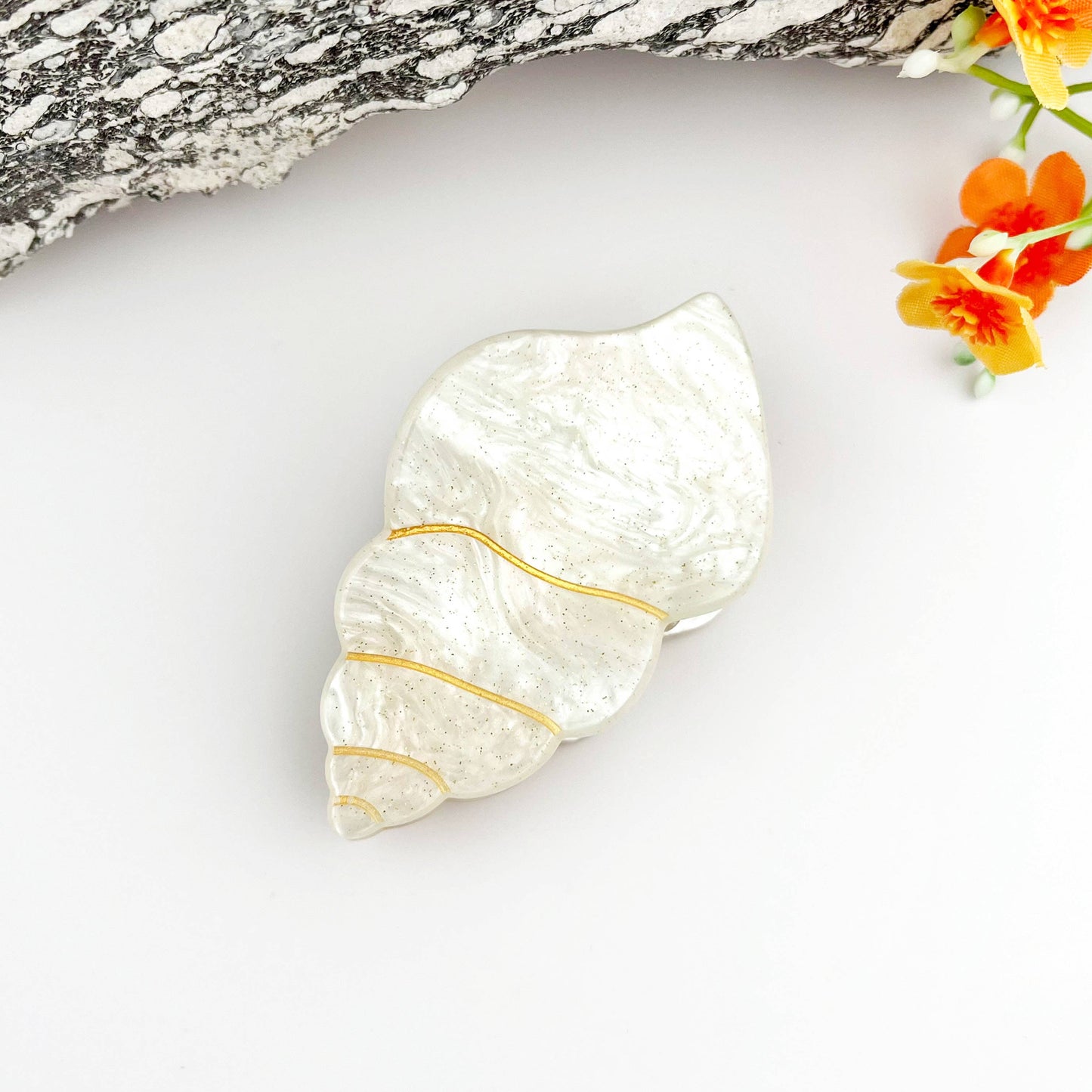 Fantasy Seashell Hair Claw – Mystical PVC Ocean Clip