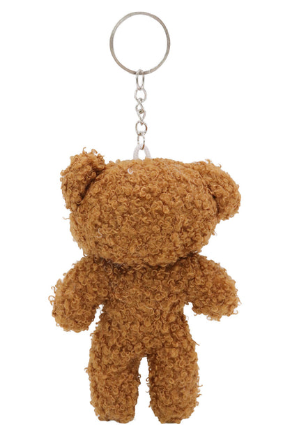 Teddy Bear Fuzzy Terry Fleece Stuffed Key Chain