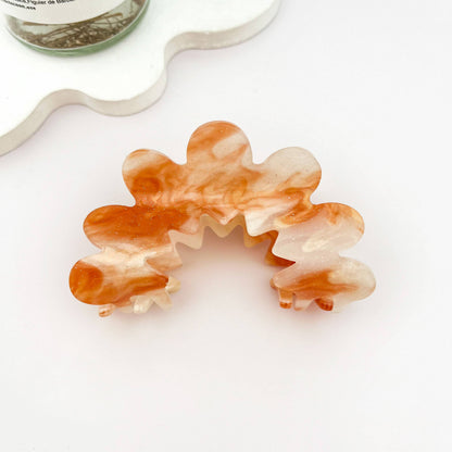 Elegant Wave Flower Acetate Hair Claw Clip