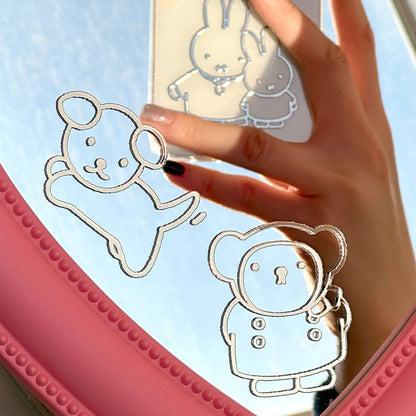 Miffy 3D Metal Point Sticker | Cute Metallic Deco Sticker