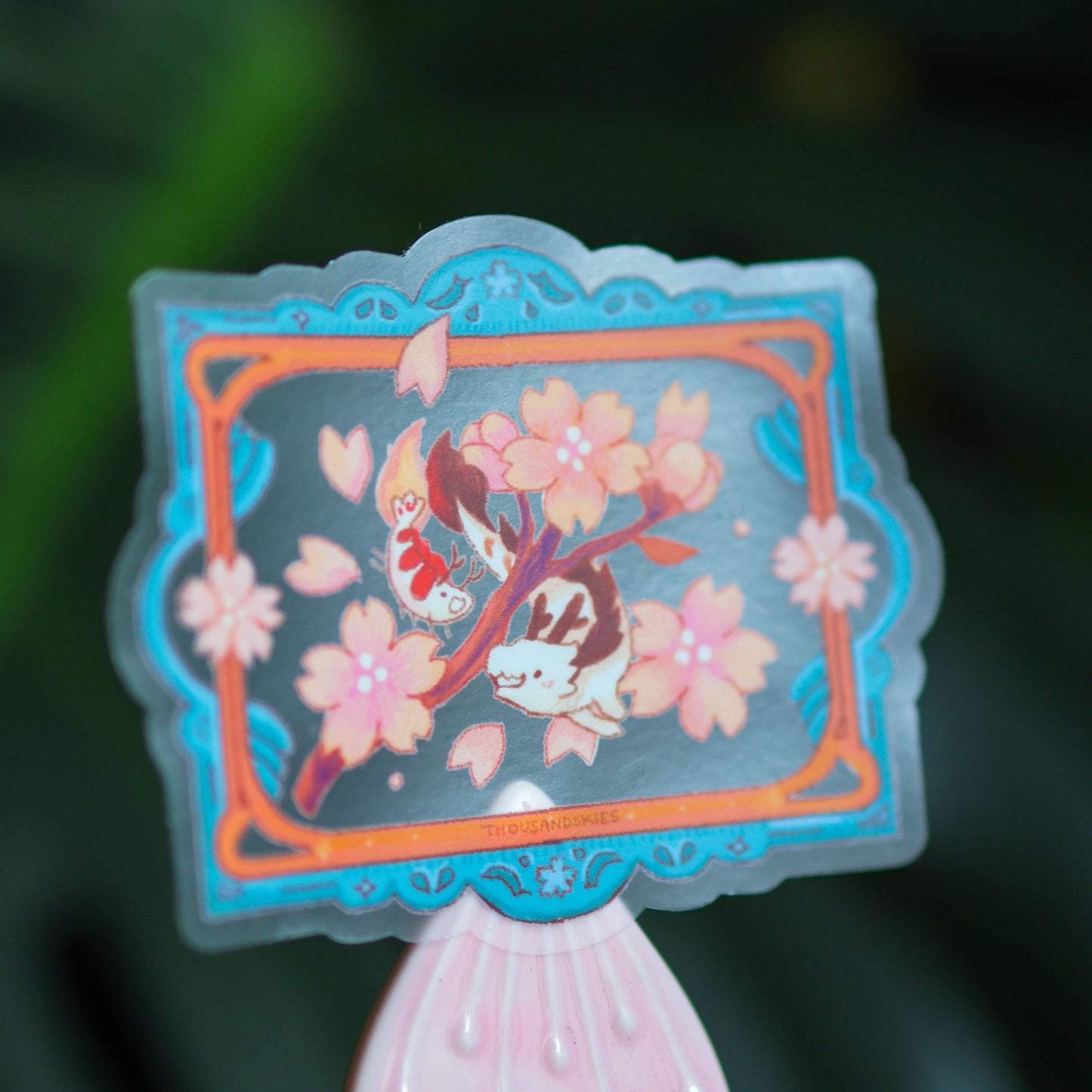 Transparent Friendship Blooms Vinyl Sticker | Waterproof Floral Decal