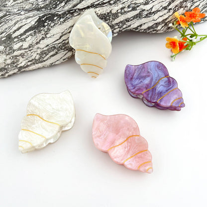 Fantasy Seashell Hair Claw – Mystical PVC Ocean Clip