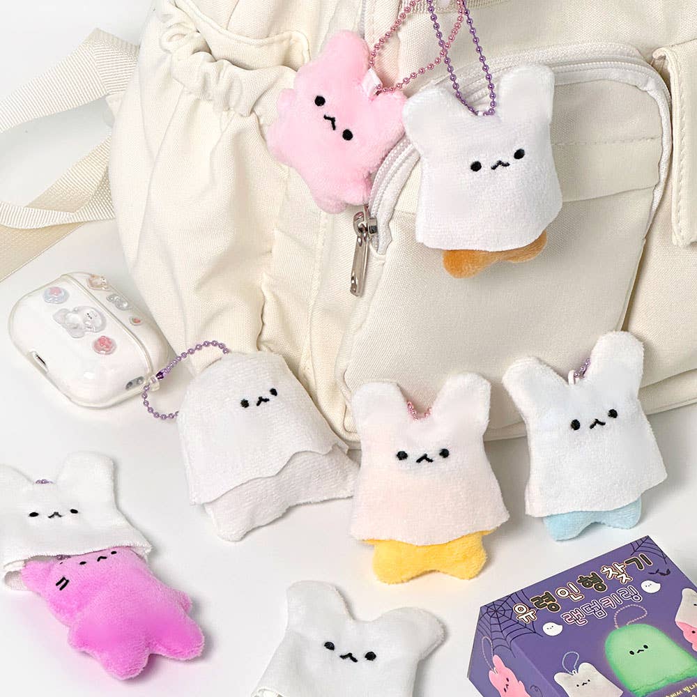 Glow in the Dark Ghost Plush Keychain Blind Box | Mystery Plush Charm