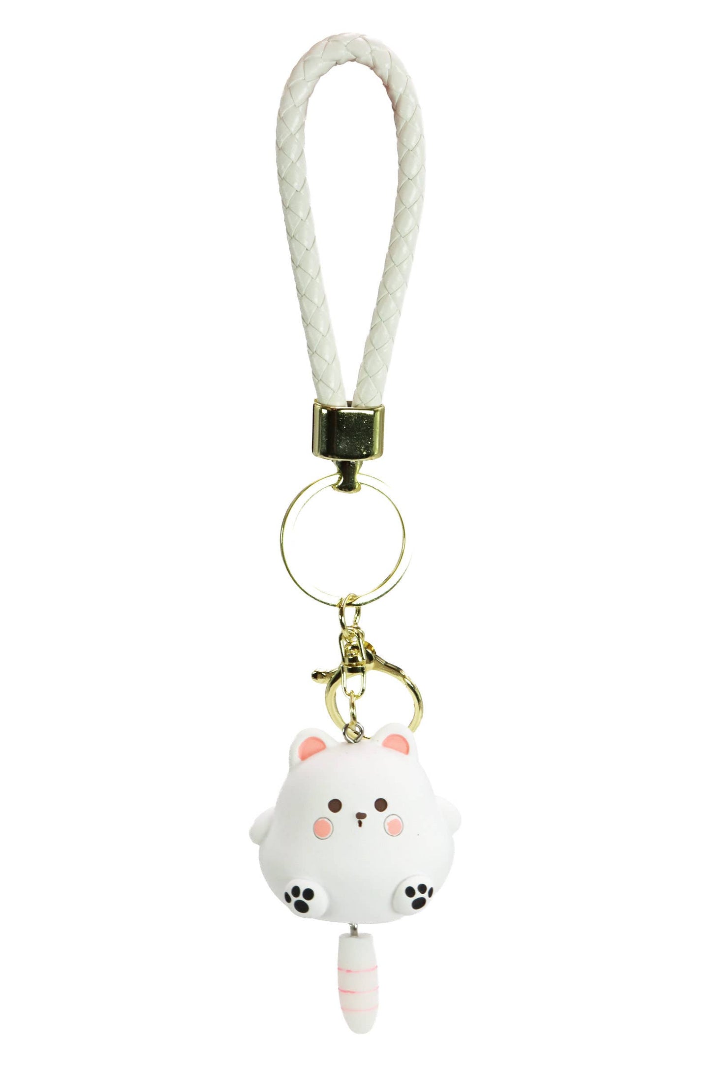 Chubby Kitty Cat Matte Key Rings
