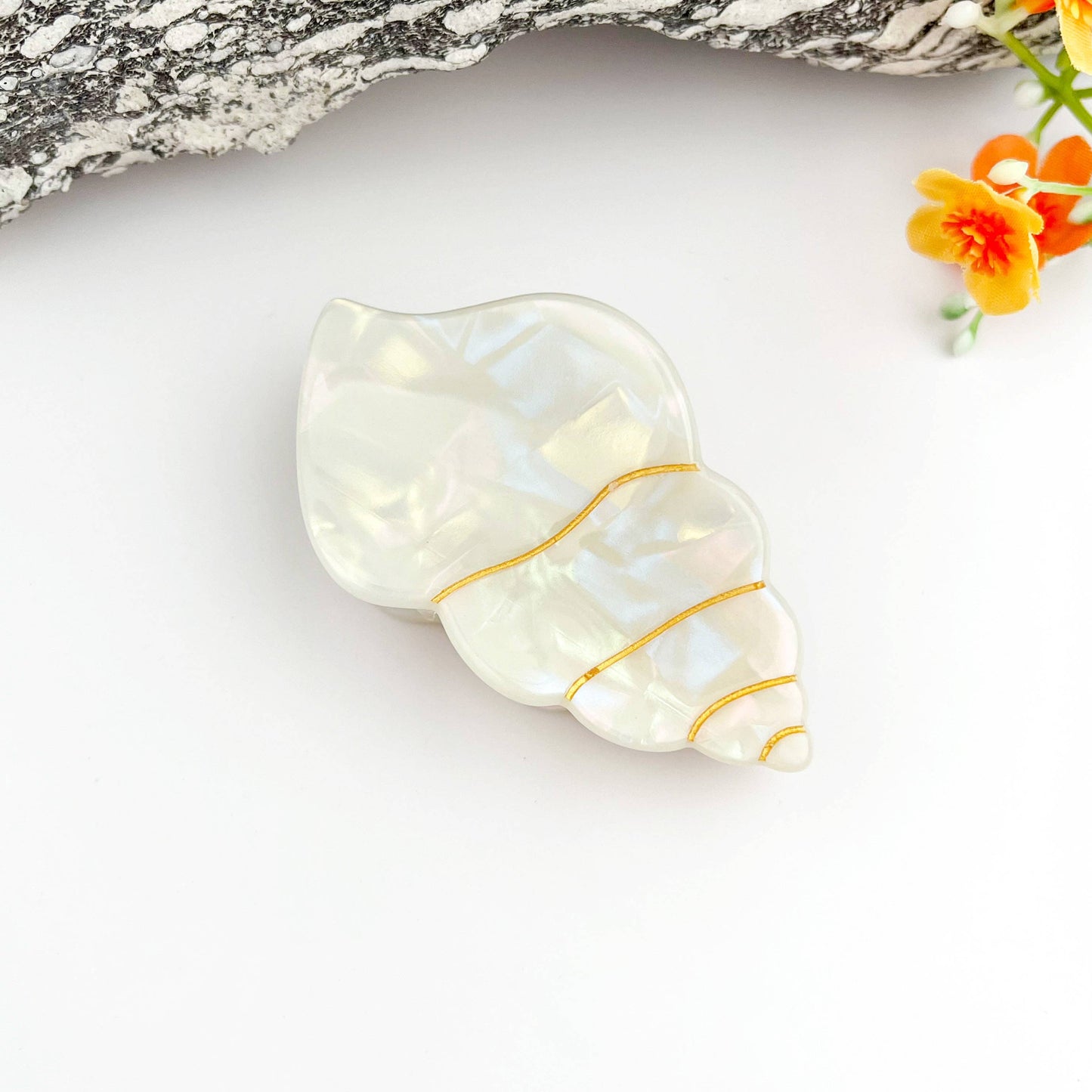 Fantasy Seashell Hair Claw – Mystical PVC Ocean Clip