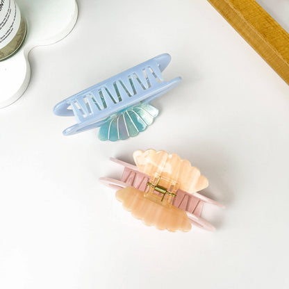 Shell acetate hollow semicircular hair claw clip