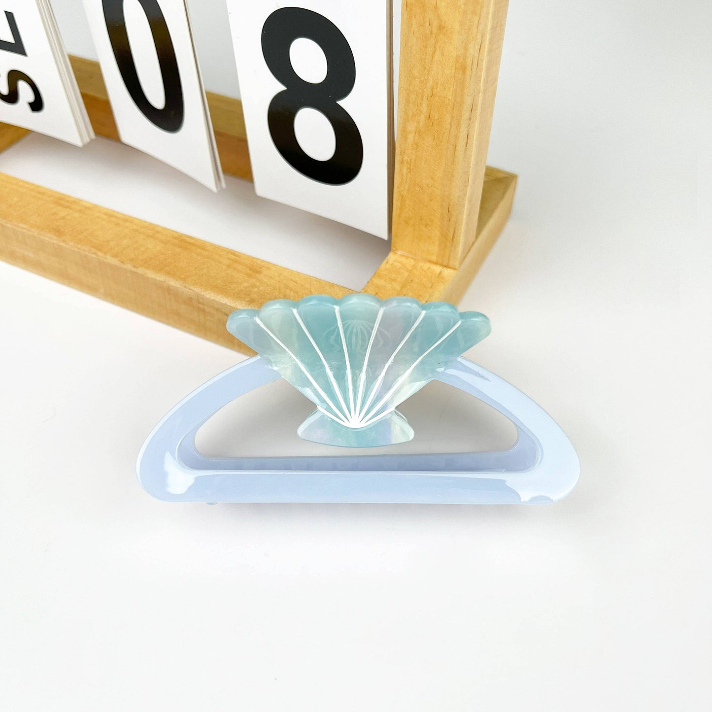 Shell acetate hollow semicircular hair claw clip