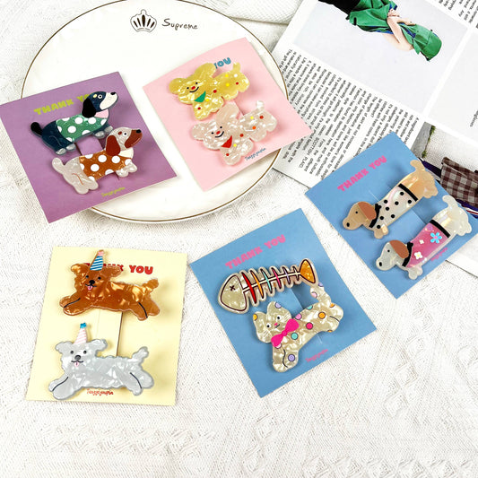 Cute cartoon puppy spring hair accessories