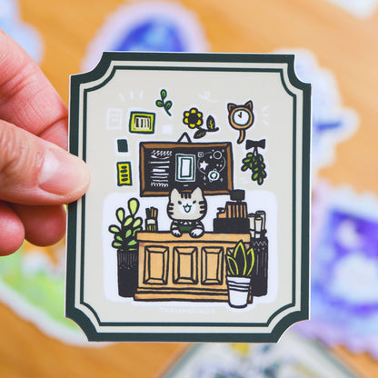 Stationery Store Vinyl Sticker | Waterproof Cute Stationery Decal