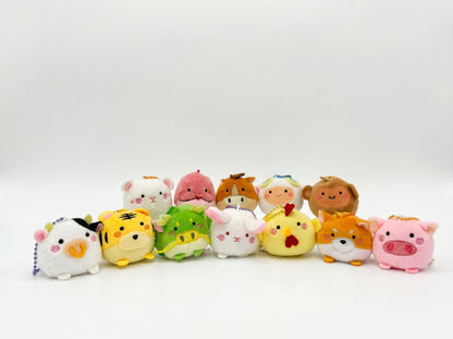 12 Zodiac Friends Plush Keychain