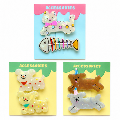 Cartoon Puppy/Cat Hair Clip – Cute Dog/Cat Hair Accessory