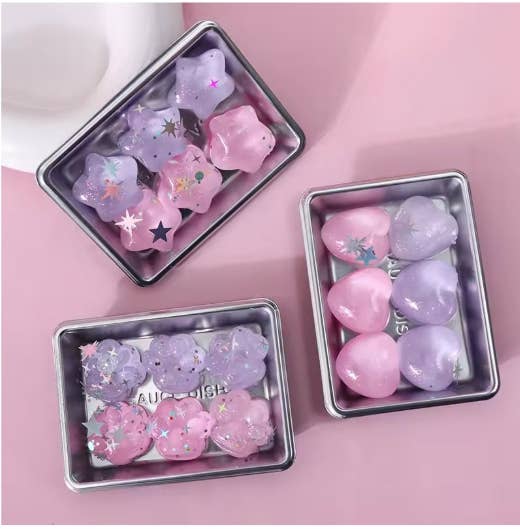Sparkly Pastel Squishy Jelly Keyring | Cute Fidget Bag Charm