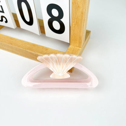 Shell acetate hollow semicircular hair claw clip