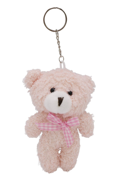 Teddy Bear Fuzzy Terry Fleece Stuffed Key Chain