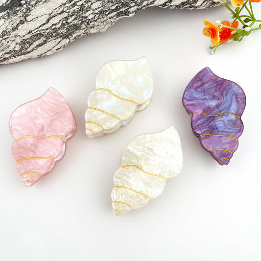 Fantasy Seashell Hair Claw – Mystical PVC Ocean Clip