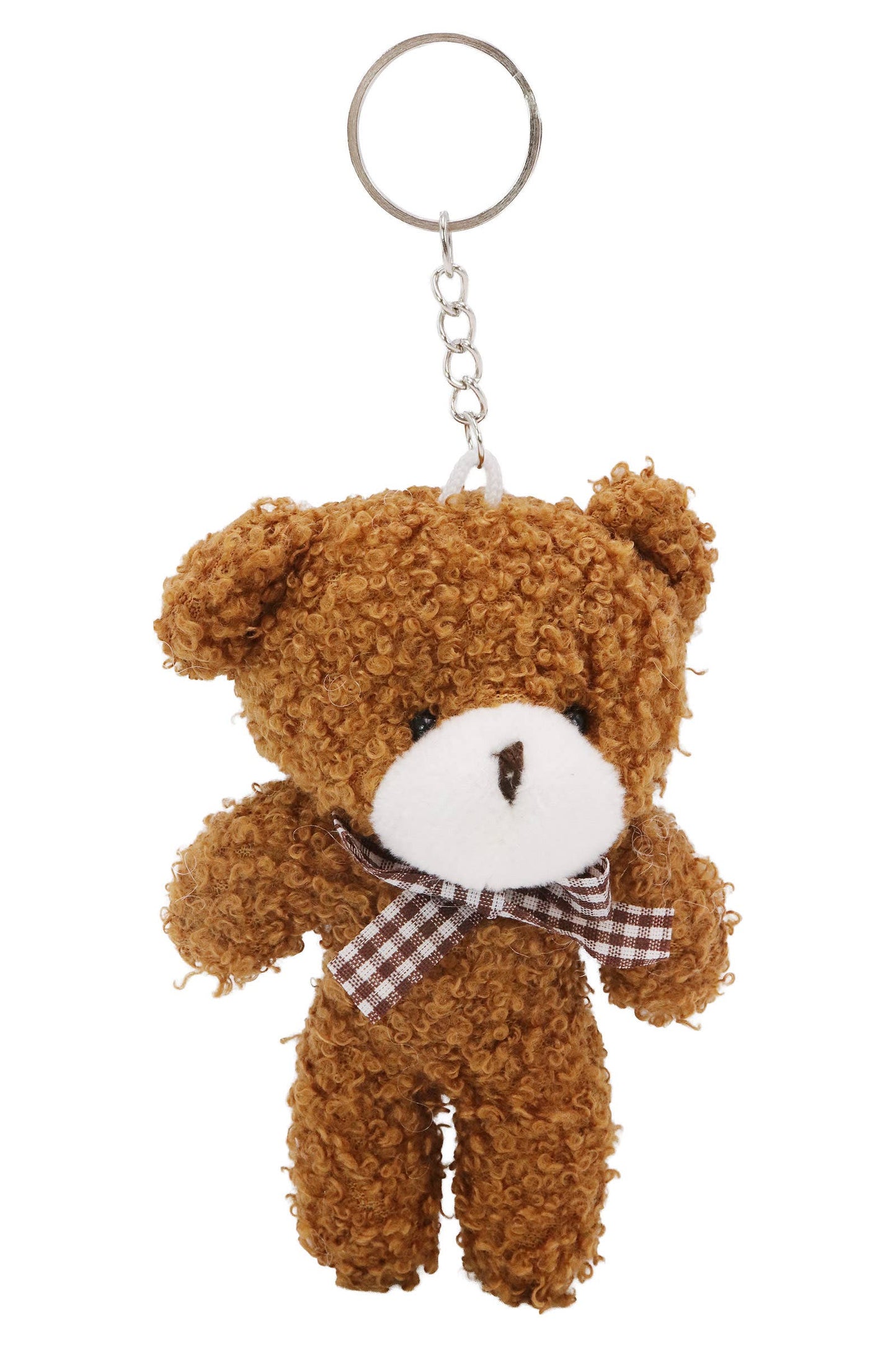 Teddy Bear Fuzzy Terry Fleece Stuffed Key Chain