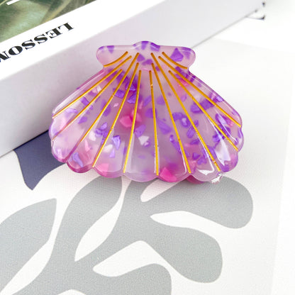 Scallop hair claw clip