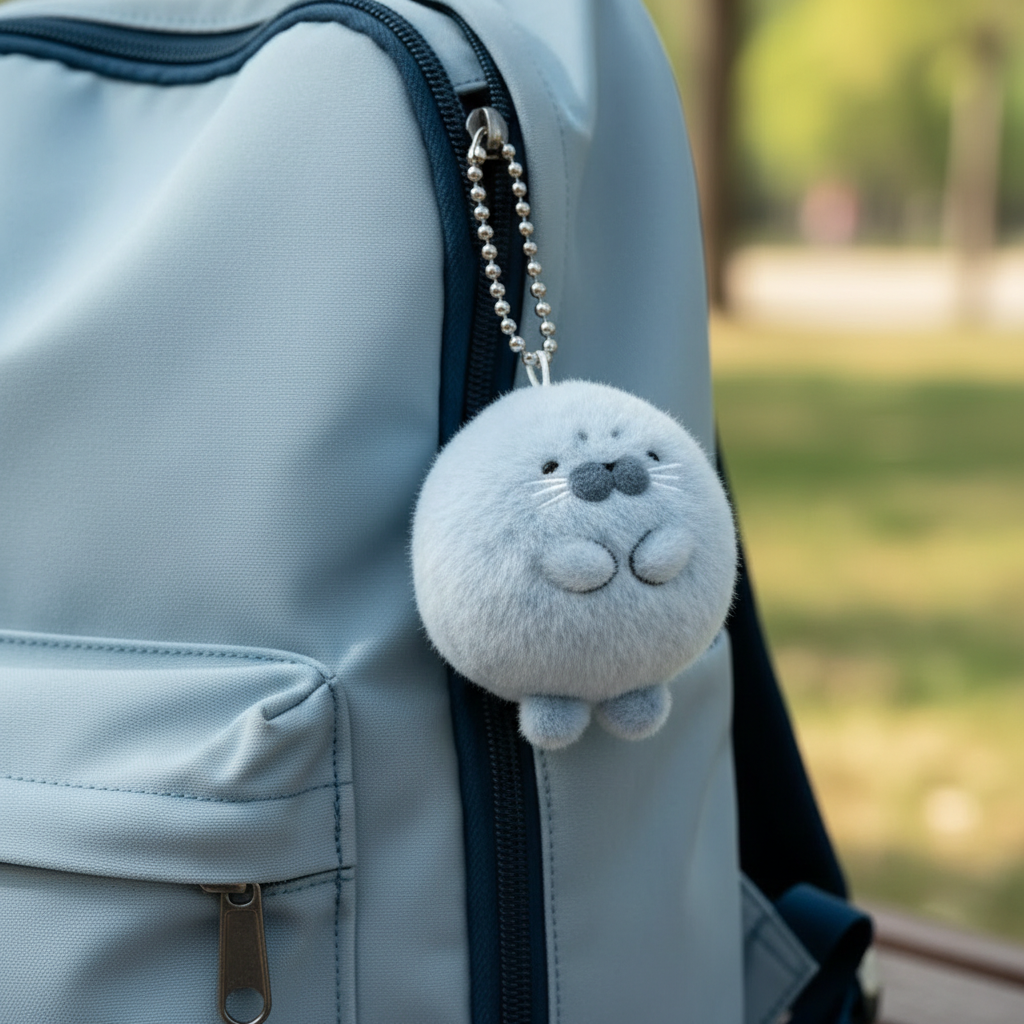 Adorable Plush Seal Keychain – Cute & Soft Accessory