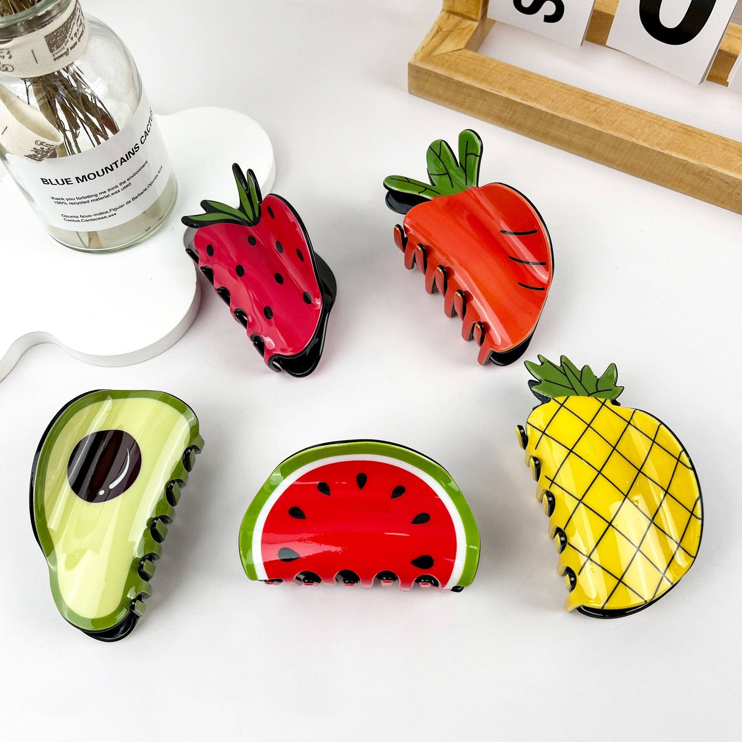 Simulation fruit hair clip, strawberry hair clip