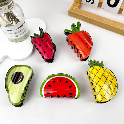 Simulation fruit hair clip, strawberry hair clip