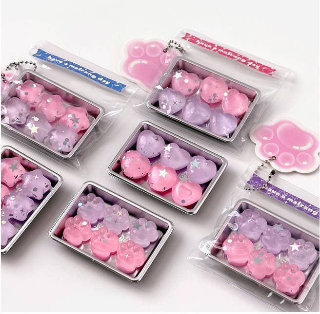 Sparkly Pastel Squishy Jelly Keyring | Cute Fidget Bag Charm