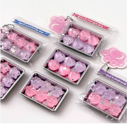 Sparkly Pastel Squishy Jelly Keyring | Cute Fidget Bag Charm