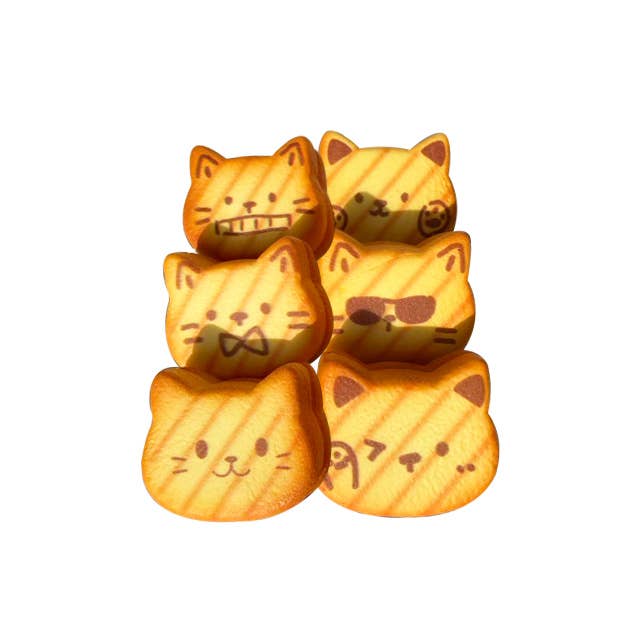 Nyang Nyang Cat Bread Squishy | Slow-Rise Stress Relief Toy
