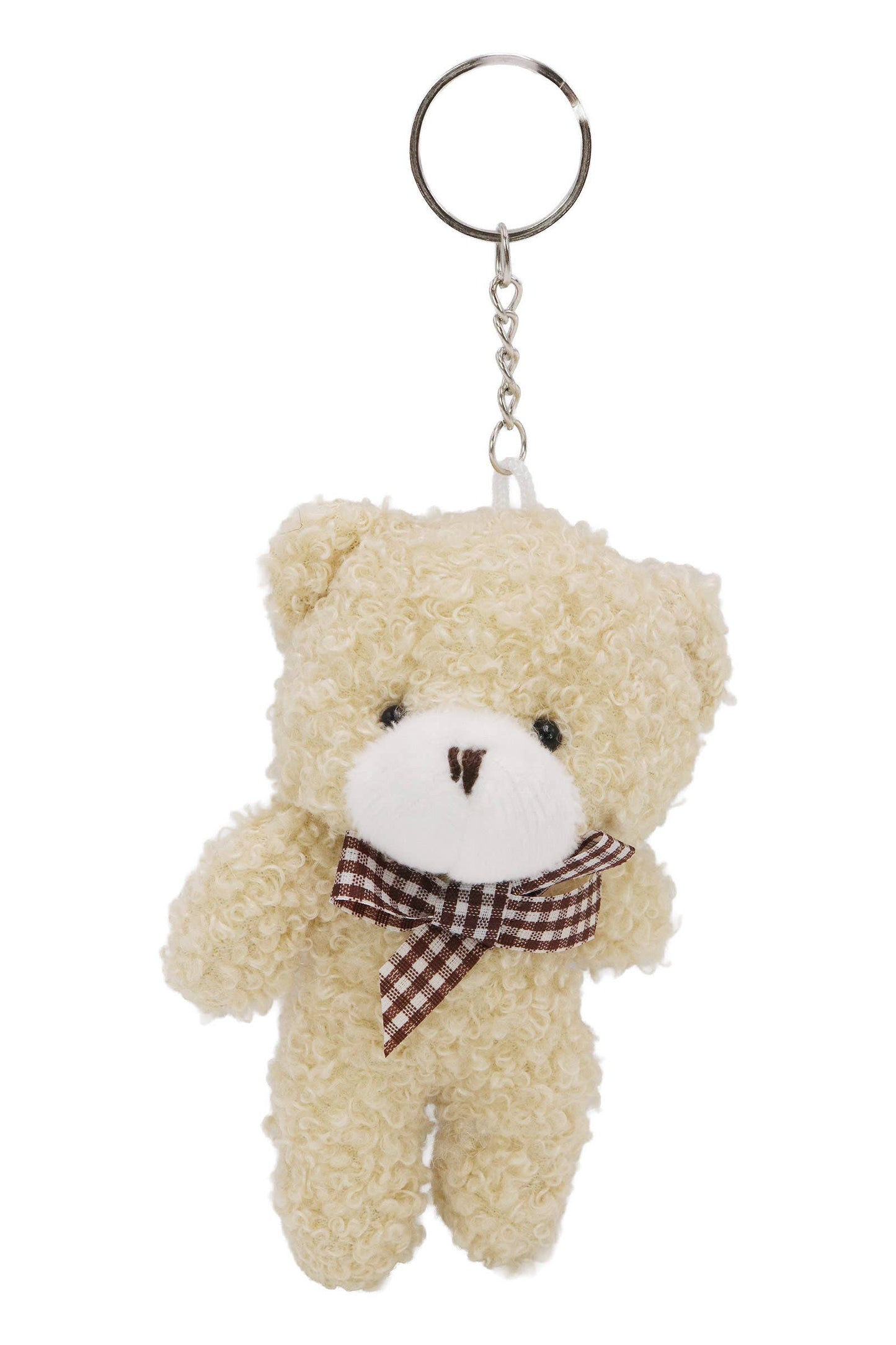 Teddy Bear Fuzzy Terry Fleece Stuffed Key Chain
