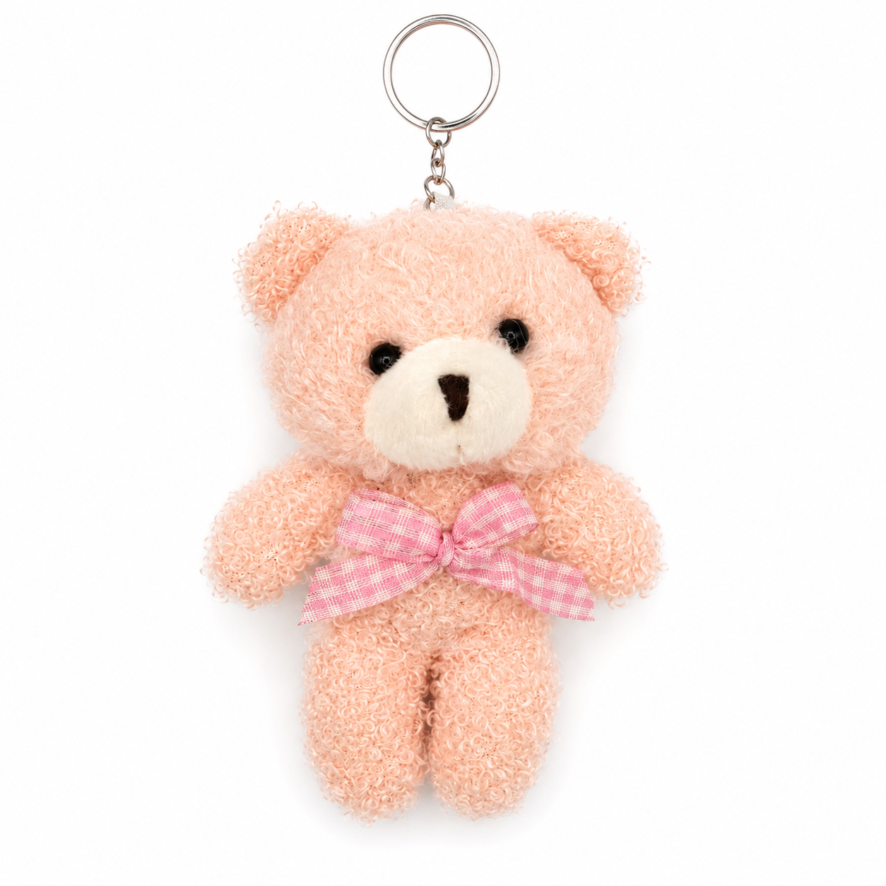 Teddy Bear Plush Keychain – Soft Fleece Bag Charm Gift